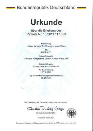 ALIGA Escape: Registered as a patent