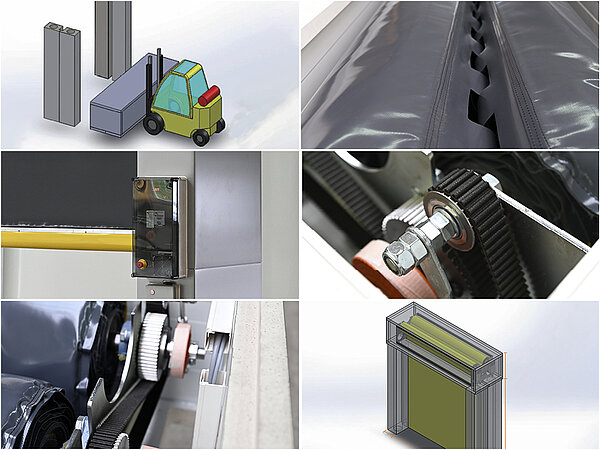 Fotocollage mit 6 verschiedenen Detailbildern