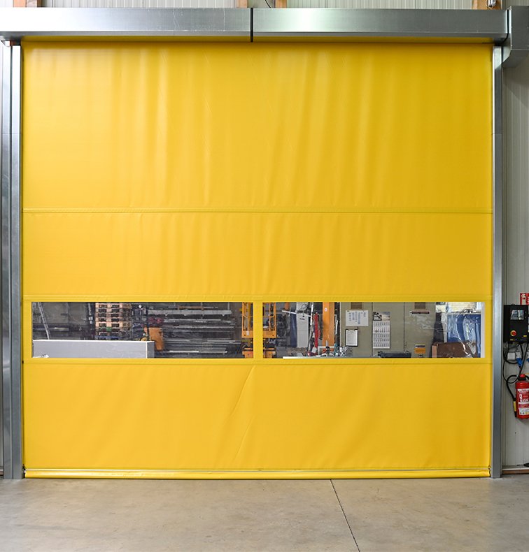Universal vertical rapid action doors