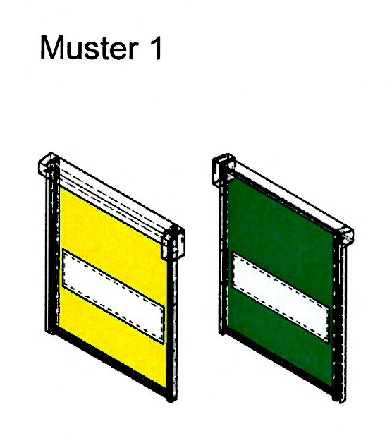 Torbehang in schematischer Darstellung für die Eintragung als Geschmacksmuster